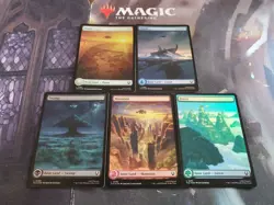 Mtg. Avatar The Last Airbender Full Art Basic Land Set. Foil. #287-291. Nm - Image 1