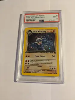 ENGLISH Pokemon 2000 Rocket #10 DARK MACHAMP-HOLO 1st Edition GRADED PSA 9 MINT! - Image 1