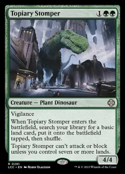 1 x Topiary Stomper - Commander: The Lost Caverns of Ixalan - NM-Mint - MTG - Image 1