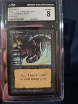 CGC 8 NEAR MINT BETA DARK RITUAL - Image 1