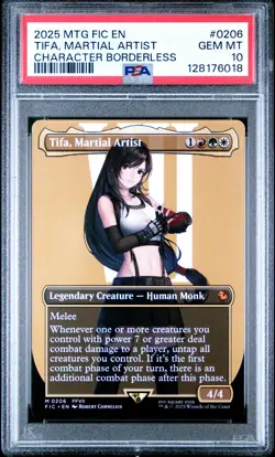 2025 MTG FINAL FANTASY COMMANDER #0206 TIFA, MARTIAL ARTIST PSA 10 - Image 1