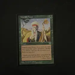 Magic The Gathering Mirage Worldly Tutor # Lightly played - Image 1