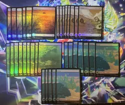 Mtg. Avatar The Last Airbender Full Art Foil Land Lot of 85 Breakdown In Desc - Image 1