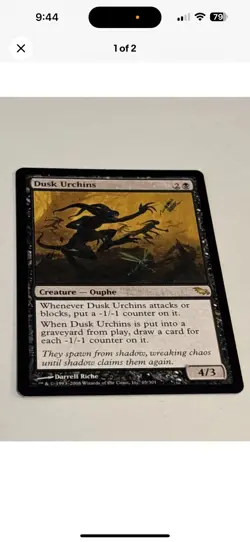 Dusk Urchins x1 Shadowmoor NM Condition see front and back pics. - Image 1