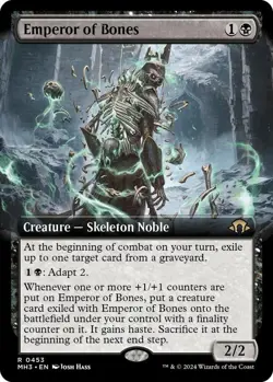 Magic the Gathering-Modern Horizons 3-Emperor of Bones-Extended Art-#0453-R-LP - Image 1