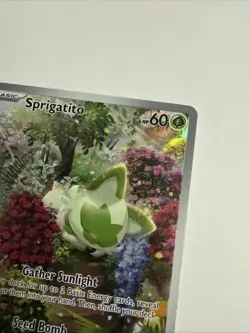 Pokemon TCG Sprigatito Scarlet & Violet Paldea Evolved Holo Card 196/193 - Image 4
