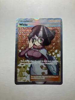 Pokemon TCG Burning Shadows Wicke 147/147 Full Art Trainer Card LP+ - Image 1