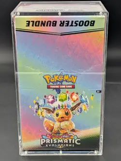Pokemon TCG S&V Prismatic Evolutions Booster Bundle Display Case w/Acrylic Case - Image 1
