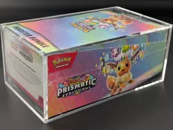 Pokemon TCG S&V Prismatic Evolutions Booster Bundle Display Case w/Acrylic Case - Image 4