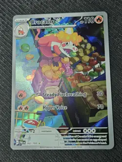 Crocalor 202/193 Paldea Evolved Illustration Rare Holo Pokemon Card TCG NM - Image 1