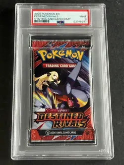 2025 Pokemon Scarlet & Violet Destined Rivals Cynthia Garchomp Sealed Pack PSA 9 - Image 1