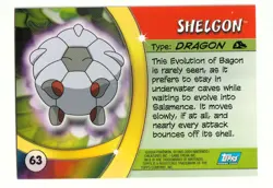 2004 Pokemon Topps Advanced Challenge SHELGON Foil #63 Hard to Find - Image 2