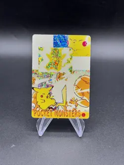 Pikachu Shocks Holo Pokemon Vintage Pocket Monsters Vending Prism Sticker 55 - Image 1