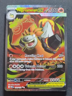 Mega Camerupt ex 156/132 Ultra Rare Mega Evolution Pokemon TCG - Image 1