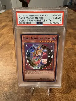 2015 Yu-Gi-Oh! Dark Magician Girl DPBC-EN009 1st Edition PSA 10 GEM MINT - Image 1