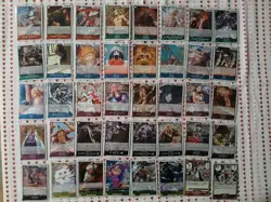One Piece TCG Japanese Lot ×40 All Foils (No Duplicates) - Image 1