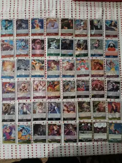 One Piece TCG Japanese Lot ×48 All Foils (No Duplicates) - Image 1