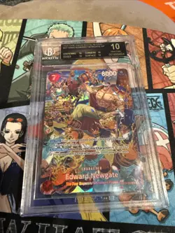 One Piece TCG Edward Newgate ST15-002 SP • BGS BLACK LABEL • POP 14 - Image 1