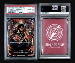 2024 ONE PIECE OP07-001 YEARS IN THE FUTURE #001 MONKEY D. DRAGON Alt Art PSA 10 - Image 3