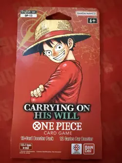 6x ENGLISH One Piece CCG: Carrying On His Will - Sleeved Booster Pack lot OP-13 - Image 1