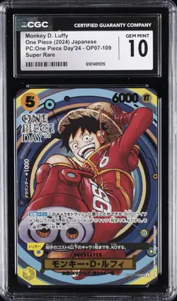 2024 ONE PIECE PC: ONE PIECE DAY '24 JPN MONKEY D. LUFFY CGC 10 GEM MINT - Image 1