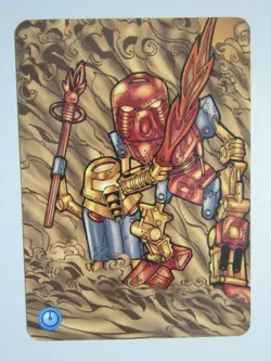 TAHU BIONICLE QUEST FOR MASKS 1ST ED CARD 110 LAVA SURFING FULL ART LEGO NP NM - Image 1