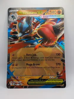 Pokemon TCG Mega Lucario EX Jumbo MEP012 Promo Card Mega Evolutions - Image 1