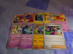 9 X POKEMON CARDS SMALL LOT PALDEAN FATES ALL CARDS NEAR MINT CONDITION - Image 1