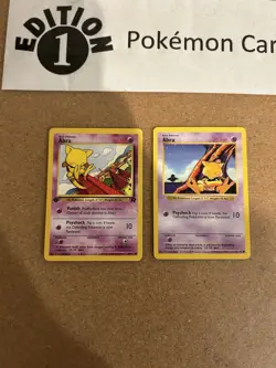 Abra 1st Edition + Abra Shadowless Pokemon Card Lot Vintage WOTC - Image 1
