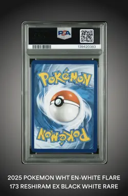 Pokemon TCG Reshiram EX White Flare English Holo Card 173/086 Ultra Rare PSA 10 - Image 2