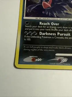 Pokemon Darkrai Holo Rare Card 3/106 Great Encounters Series LP See Photos - Image 4