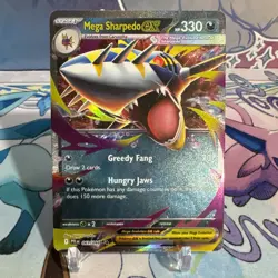 Mega Sharpedo EX 061/094 Double Rare NM/M Phantasmal Flames Pokemon Card 2025 - Image 1