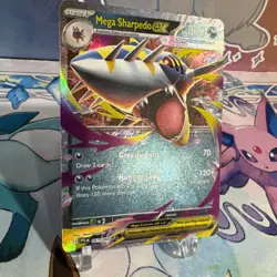 Mega Sharpedo EX 061/094 Double Rare NM/M Phantasmal Flames Pokemon Card 2025 - Image 2
