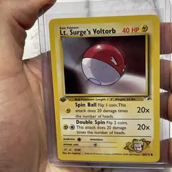 Pokemon 1st Edition Lt. Surge's Voltorb 84/132 Gym Heroes Set Pokemon Card NM/MT - Image 1