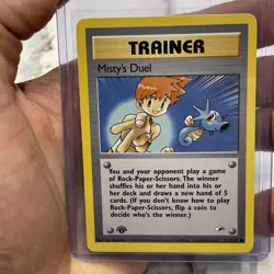 Pokemon Card Gym Heroes 1st Edition Misty’s Duel 123/132 Near Mint NM/MT Common - Image 1