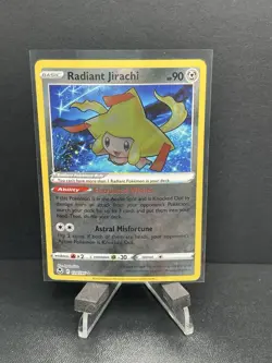 Pokemon TCG Radiant Jirachi 120/195 2022 Silver Tempest Radiant Rare Card - NM - Image 1