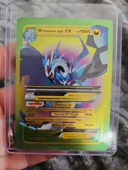 Shadow Lugia EX Rainbow Foil Fan Art Vinyl Collector Pokemon Card - Image 1