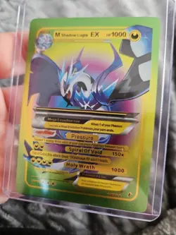 Shadow Lugia EX Rainbow Foil Fan Art Vinyl Collector Pokemon Card - Image 4