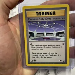 1st Edition Cerulean City Gym 108/132 Uncommon Gym Heroes Pokemon Card NM Card - Image 1