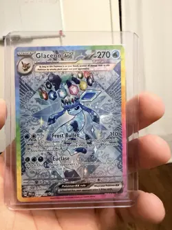 Pokemon TCG Glaceon EX Card Sir Prismatic Evolutions 150/131 Fresh NM Condition - Image 4
