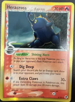 Heracross Dragon Frontiers 3/101 Reverse Holo Rare Pokemon Card - 2007 NM - Image 1