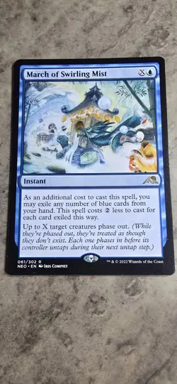 March of Swirling Mist Kamigawa: Neon Dynasty Regular Instant Rare MTG NM - Image 1