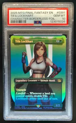 2025 Magic: The Gathering Final Fantasy Tifa Lockhart Foil #0391 PSA 10 - Image 1