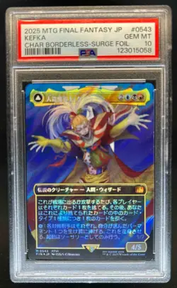 2025 Magic MTG Japanese Final Fantasy Kefka Borderless Surge Foil #0543 PSA 10 - Image 1