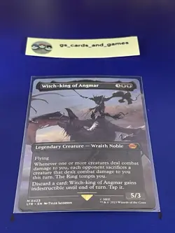 Witch-king of Angmar M #0423 (Borderless) LTR Lord of the Rings (NON-Foil) MTG - Image 1