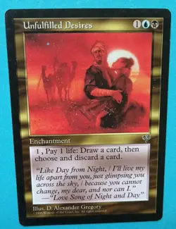 Magic the Gathering MTG Mirage UNFULFILLED DESIRES LP/EX R 1996 Nice!! - Image 1