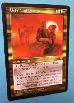 Magic the Gathering MTG Mirage UNFULFILLED DESIRES LP/EX R 1996 Nice!! - Image 2