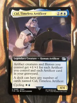 Cid, Timeless Artificer (Borderless) Uncommon 0480 FF Final Fantasy English - NM - Image 1