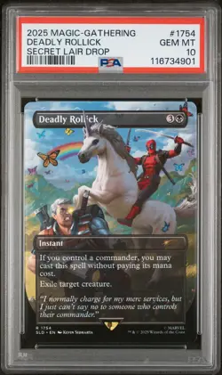 Deadly Rollick #1754 2025 Magic The Gathering Deadpool Secret Lair Drop PSA 10 - Image 1