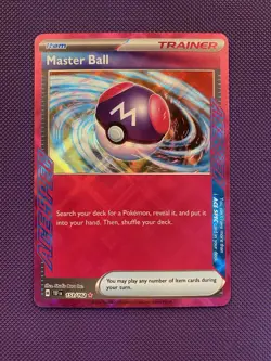 Pokemon TCG 2024 Master Ball 153/162 Sv05: Temporal Forces Holo NM - Image 1